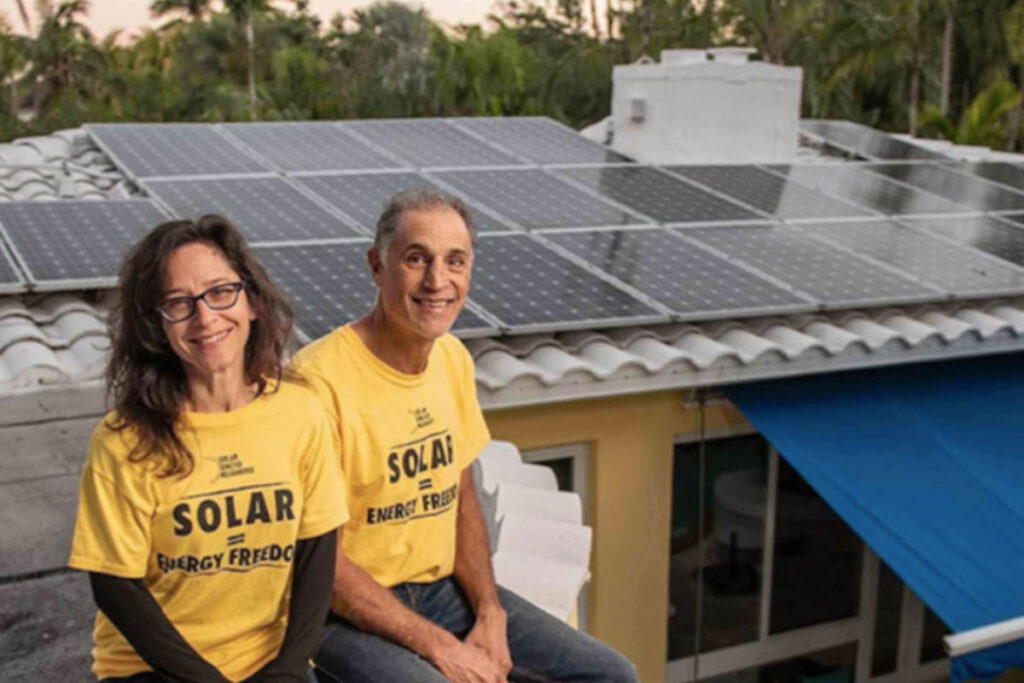 Simon Rose family with Florida solar home