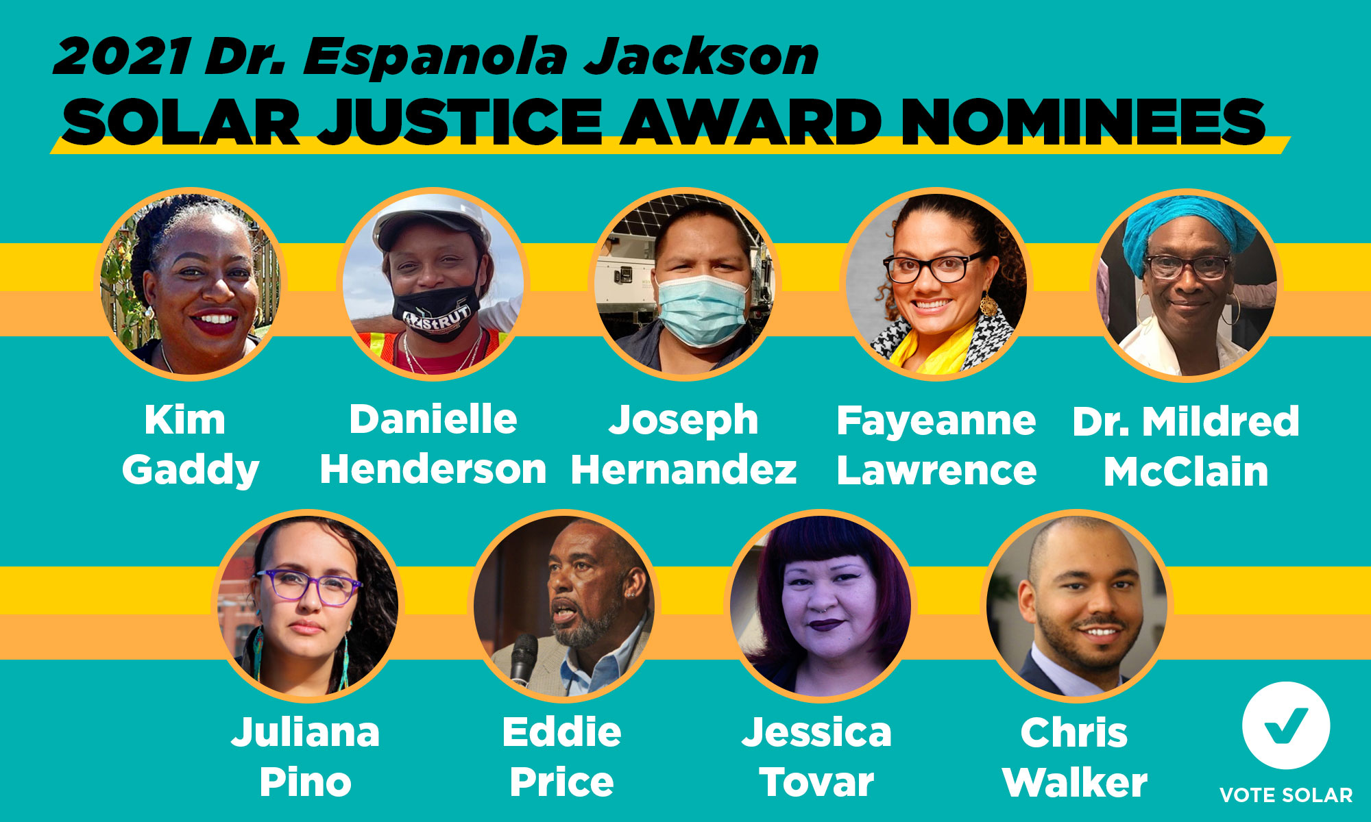 Meet the 2021 Dr. Espanola Jackson Solar Justice Award Nominees