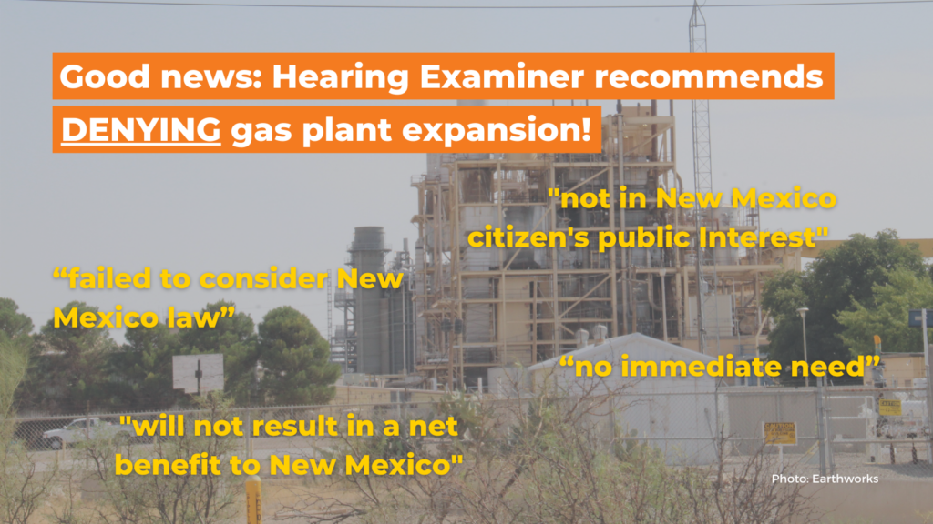 Hearing Examiner Denying Proposed El Paso Electric Gas Plant Expansion Vote Solar