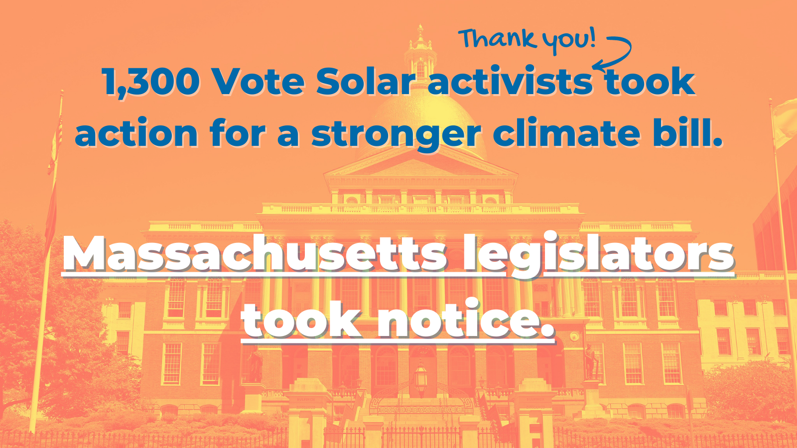 Vote Solar Celebrates Massachusetts Climate Bill, Urges Expedient Final Vote