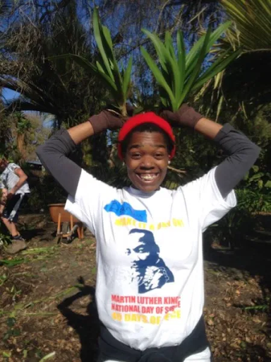 Brandy at the Lake Merritt Clean Up on MLK Day, National Day of Service in 2015 - Oakland, CA