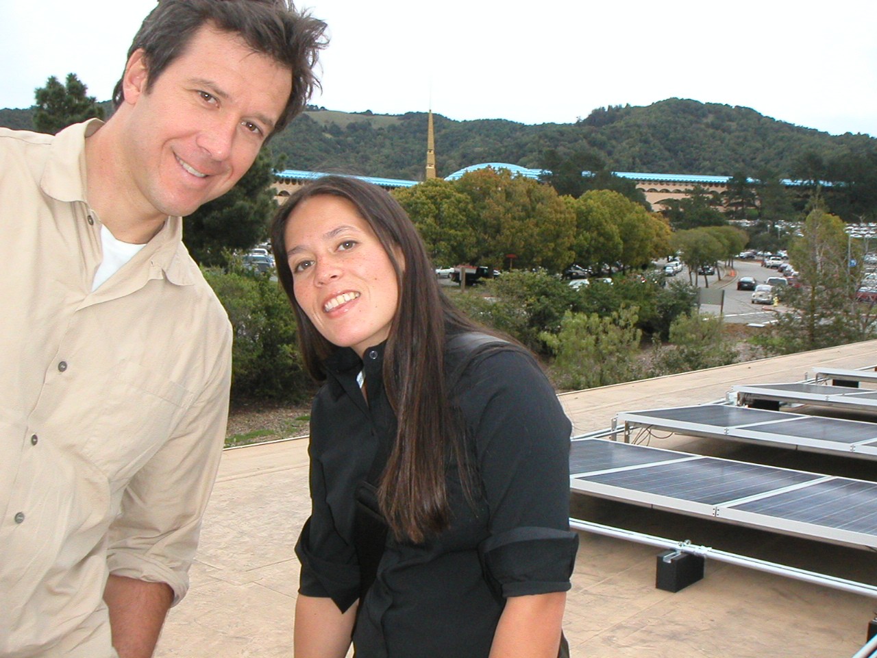 Adam and Gwen Rose at the dedication for Marin Civic Center’s solar system in 2004