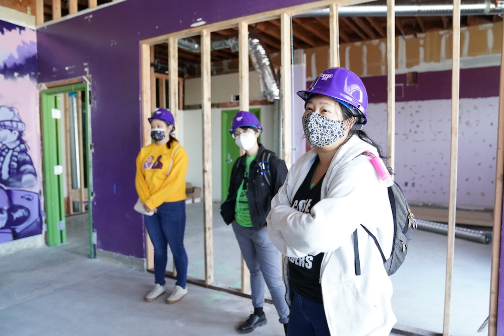 Californian youth leaders organizing to upgrade a youth center into a resilience hub. Credit: APEN