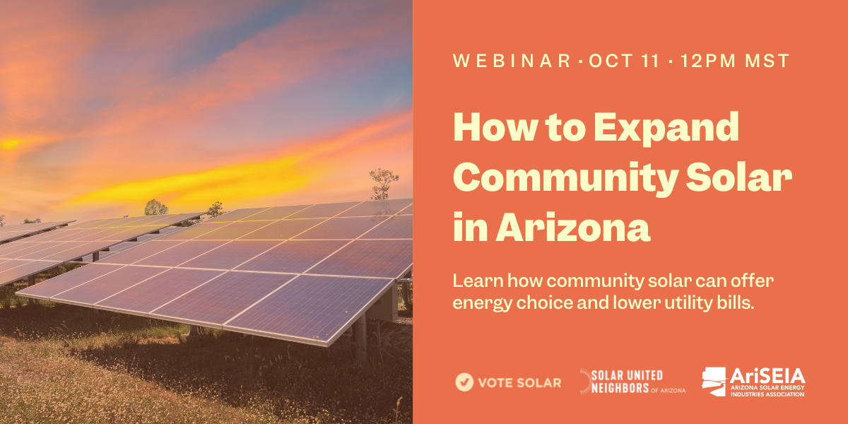 [Webinar] Expanding Community Solar in Arizona
