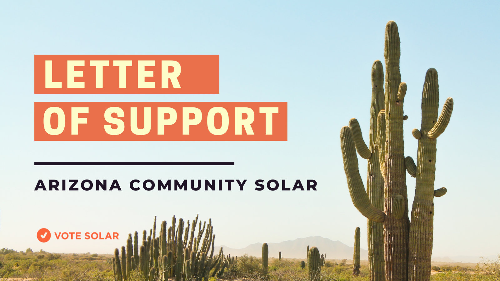Arizona Community Solar Letter of Support Template
