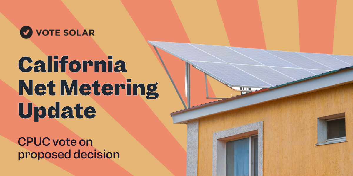 Press Release: CPUC Votes on California Net Metering Policy