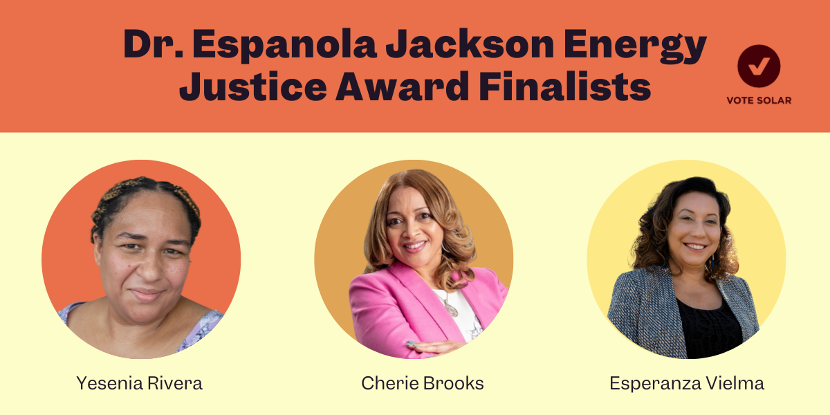 Dr. Espanola Jackson Energy Justice Award 2023 Finalists