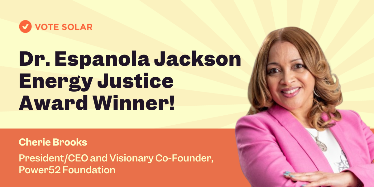 2023 Dr. Espanola Jackson Energy Justice Award Winner Announcement