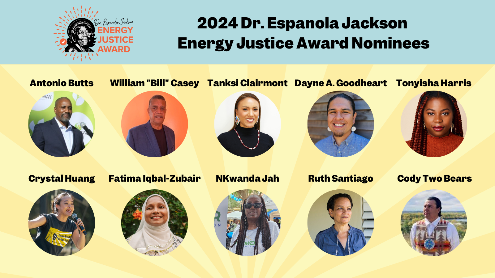 The 2024 Dr. Espanola Jackson Energy Justice Award Nominees