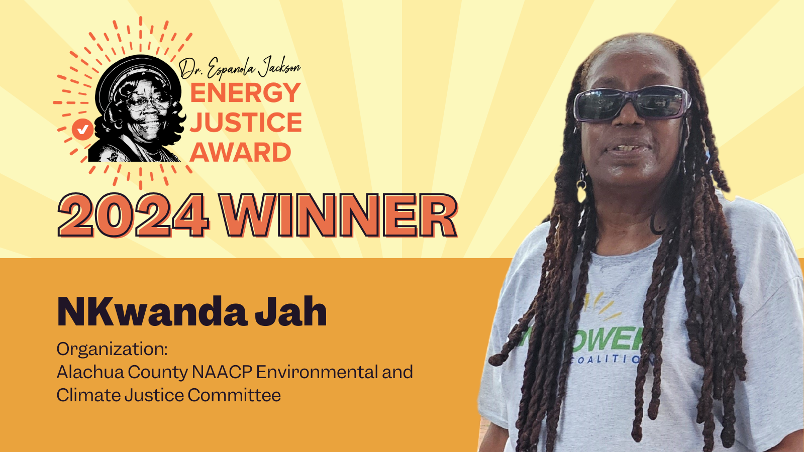 Celebrating the 2024 Dr. Espanola Jackson Energy Justice Award Winner: NKwanda Jah